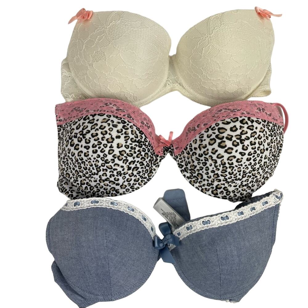 No Secret Set of 3 Bras 36C